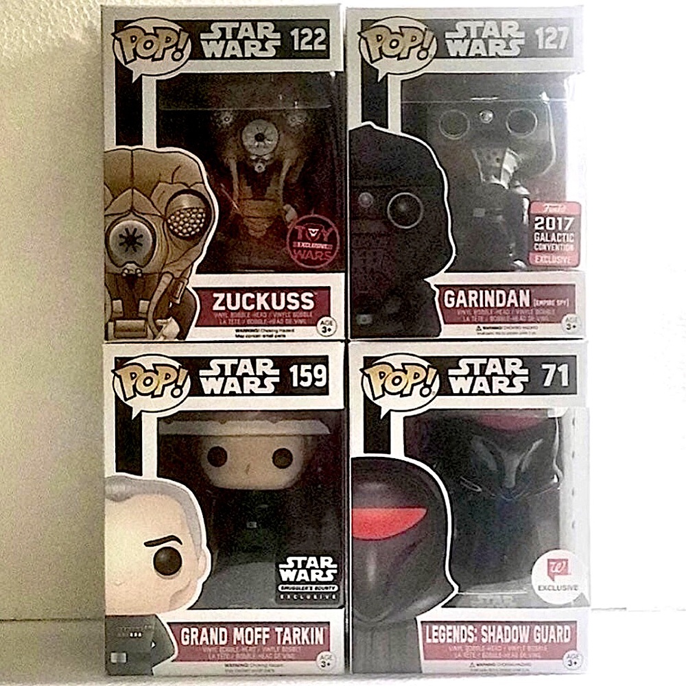 4 Star Wars Funko POP! Bobblehead Collectibles